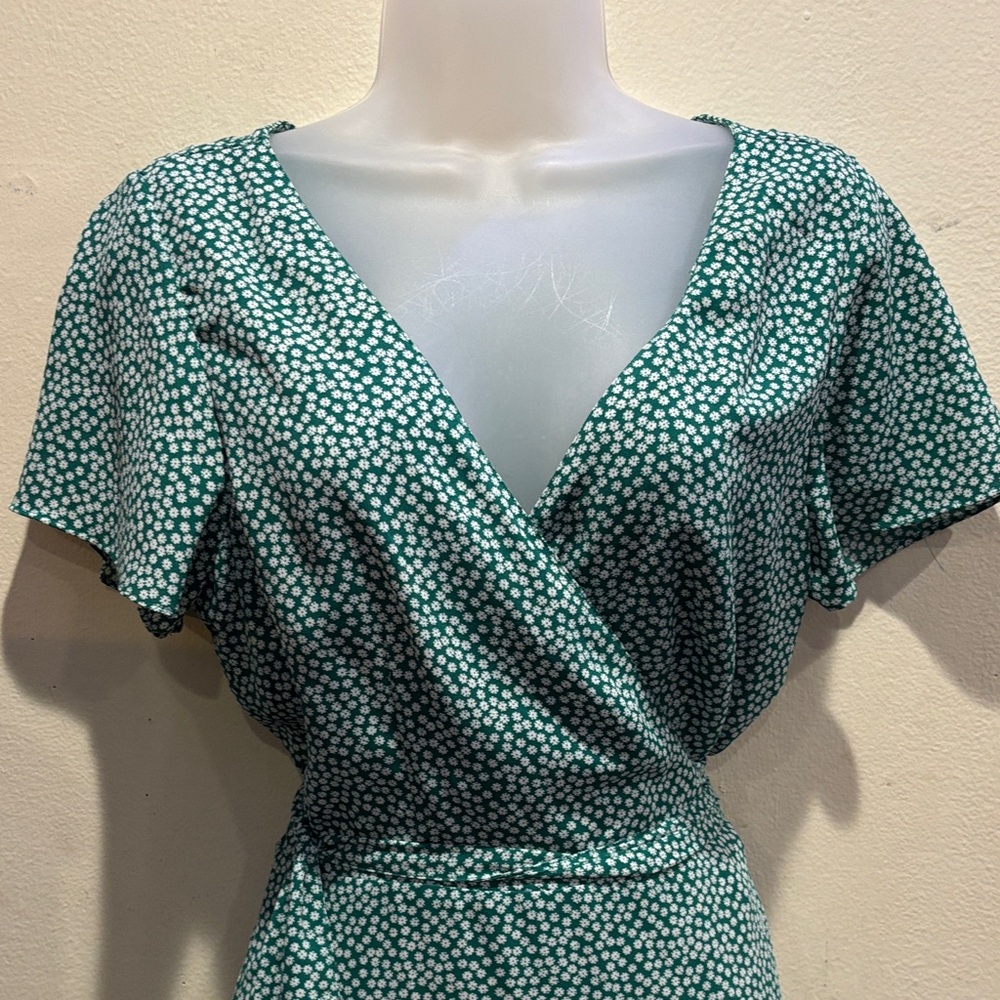 Abercrombie & Fitch Green Floral Dress